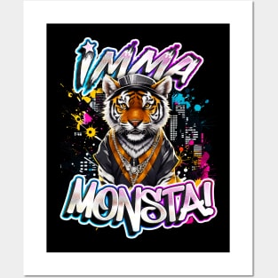 Imma Monsta! TIGER | Blacktee | by Asarteon Posters and Art